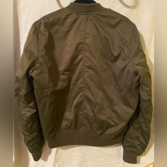 Authentic American Eagle Olive Green Bomber Jacket Size S - Picture 3 of 4